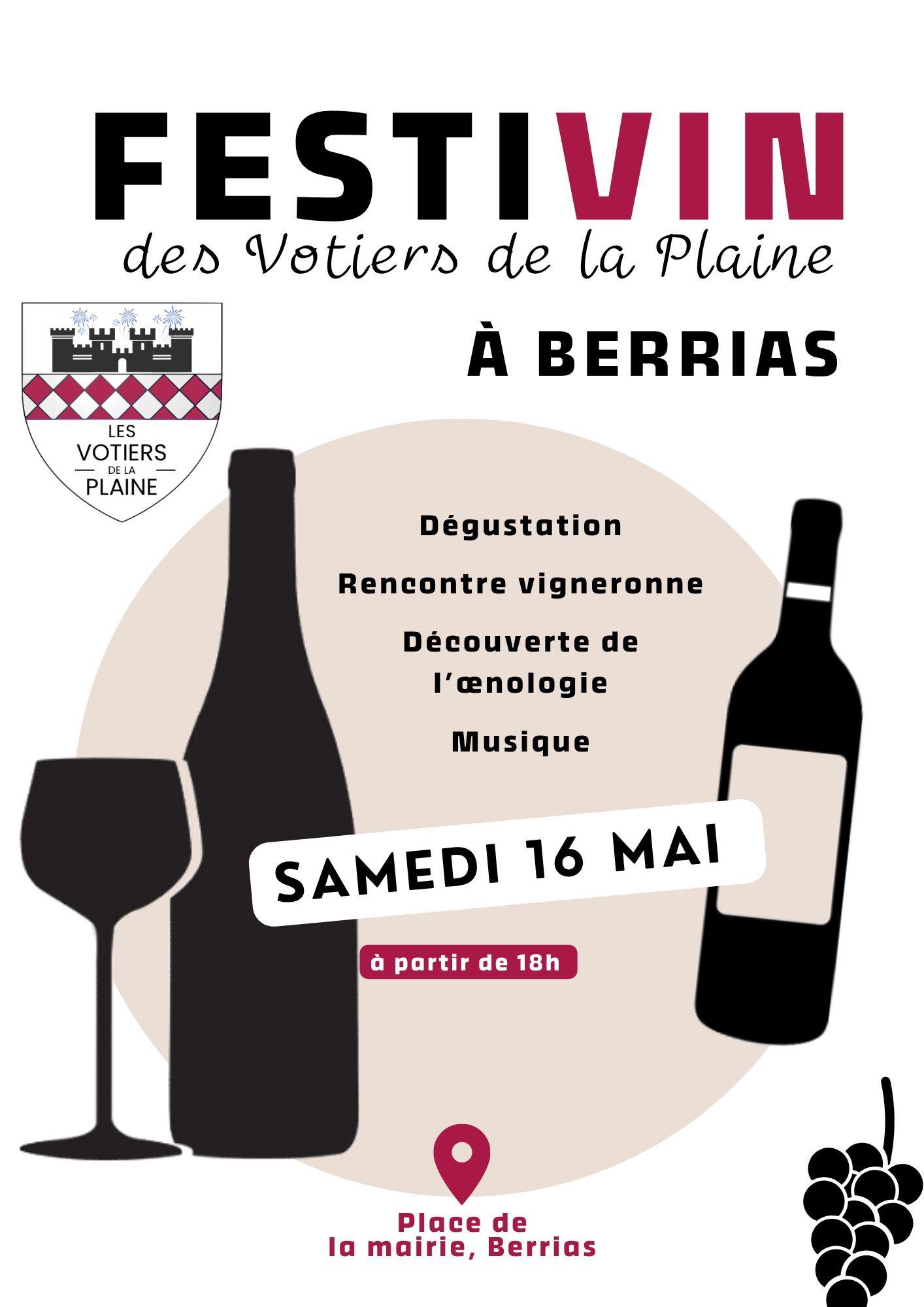 Festivin à  Berrias à  18h samedi 16 mai